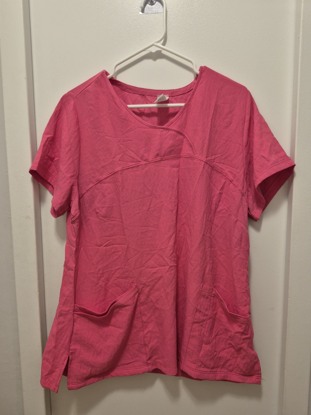 Women’s Pink Short-Sleeve Scrub Top
